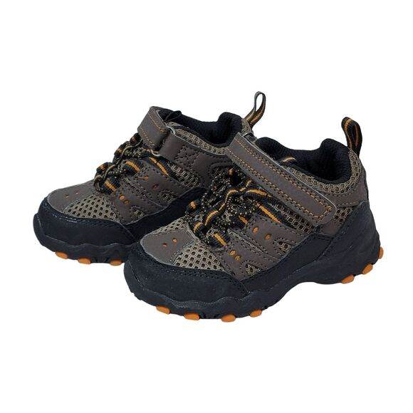 Rugged Outback Hiking Boots Boys Sz 5 Brett Brown Orange‎ Outdoor Sneakers Shoes - Picture 3 of 7